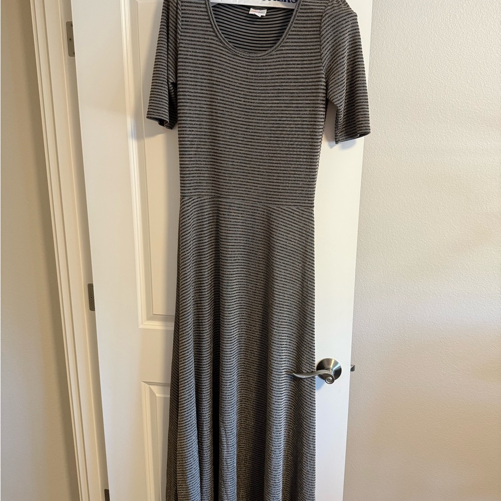 Striped Gold and Black LulaRoe Maxi Dress